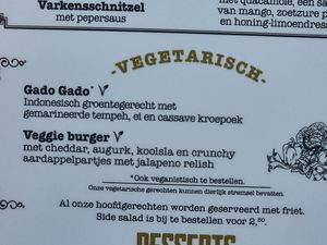Vegan mentioned on menu at Proeflokaal Bregje in Weert