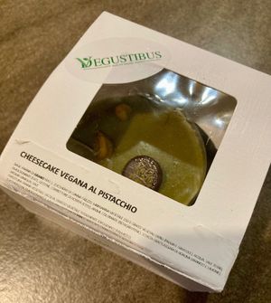 Vegan pistacchio cheesecake  at Vegustibus in Rome