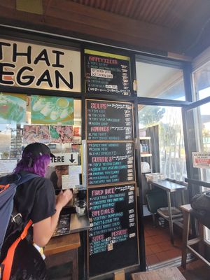 menu at Thai Vegan in Santa Monica