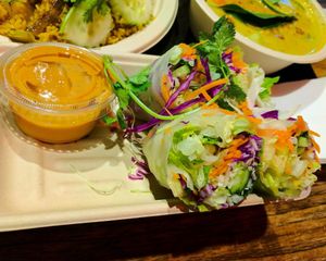 vegetable rolls -no tofu at Thai Vegan in Santa Monica