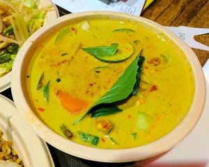 green tofu vegetable curry -no tofu at Thai Vegan in Santa Monica