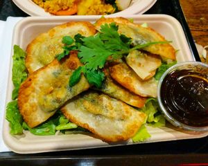 vegetable dumplings -fried at Thai Vegan in Santa Monica