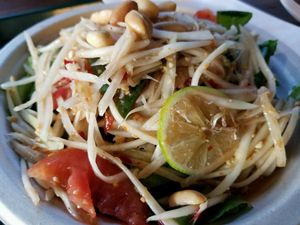 papaya salad at Thai Vegan in Santa Monica