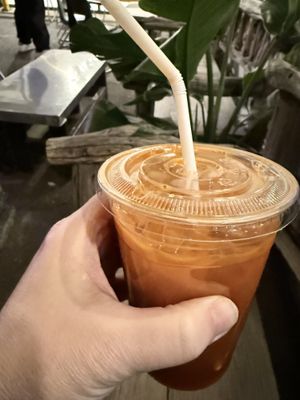 Thai tea   at Thai Vegan in Santa Monica