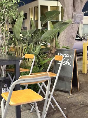 Outside seating   at Thai Vegan in Santa Monica
