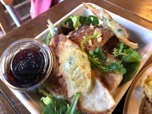 Fried dumplings at Thai Vegan in Santa Monica