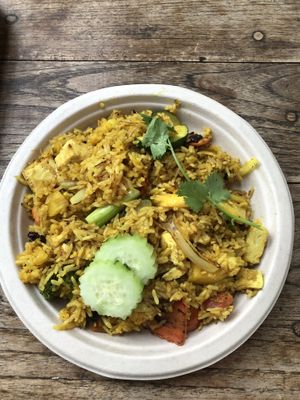 Pineapple fried rice  at Thai Vegan in Santa Monica