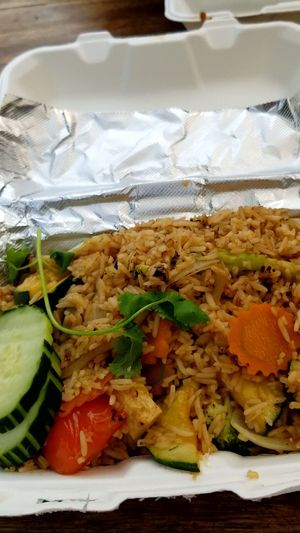 Fried rice with tofu and veggies at Thai Vegan in Santa Monica