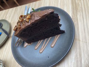 Vegan chocoladetaart   at Madre in Amsterdam