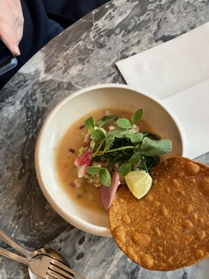 Pozole  at Madre in Amsterdam