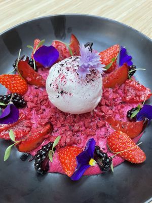 Dessert mole rosa  at Madre in Amsterdam