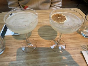 2 margaritas: both tasty, but one is more spicy and the other more sweet at Madre in Amsterdam