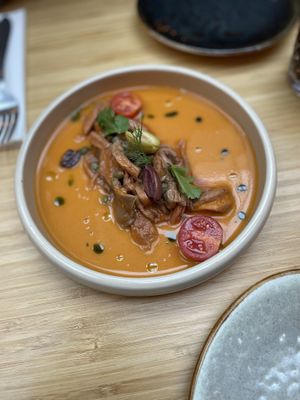 Mushroom cevichee at Madre in Amsterdam