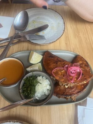 Birria tacos  at Madre in Amsterdam