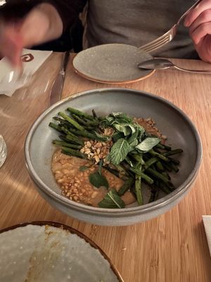 Chintextle Green Beans  at Madre in Amsterdam