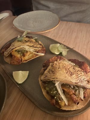Papa al Pastor Tostadas  at Madre in Amsterdam