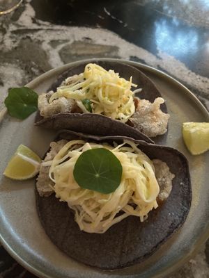 tempura chicken taco  at Madre in Amsterdam