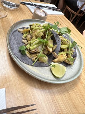 Artichoke Tacos  at Madre in Amsterdam