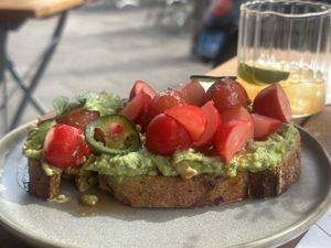 Avo toast  at Madre in Amsterdam