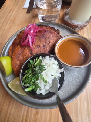 Vegan pork tacos at Madre in Amsterdam