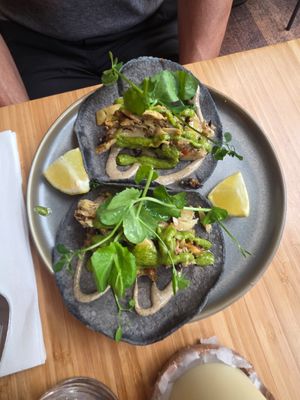 Artichoke tacos at Madre in Amsterdam