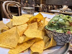 Guac and chips at Madre in Amsterdam