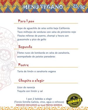 MENÚ ESPECIAL VEGANO
A PARTIR DEL DÍA 10 DE DICIEMBRE
RESERVA PREVIA MIN 2 PERSONAS at Janari in Ciudad Real