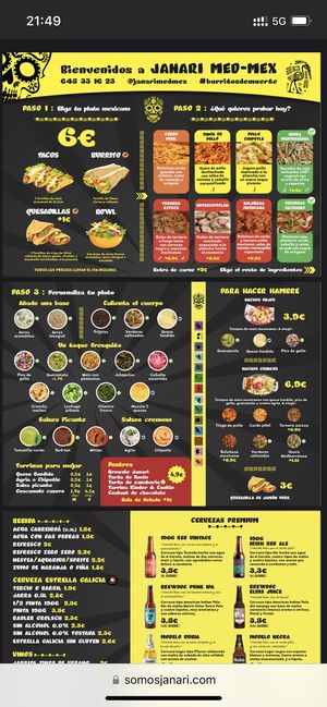 Build your own menu w vegan labels   at Janari in Ciudad Real