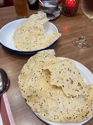 Poppadoms   at Samrat Indian Restaurant in Amsterdam