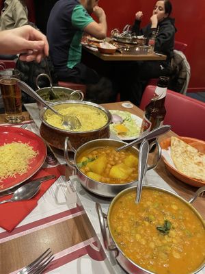 Various vegan dishes  at Samrat Indian Restaurant in Amsterdam