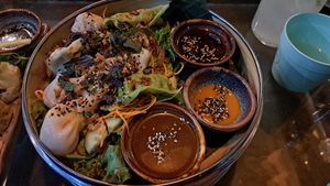 Dumplings platter at Caphe HOA 1 in Berlin