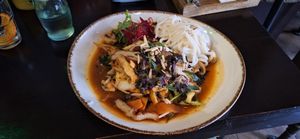 #26 Hoisin tofu + seitan veggie noodle dish at Caphe HOA 1 in Berlin