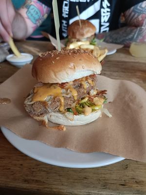 PB&K Burger at The Barley Mow in Bristol