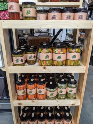 Pickled things at Chickpeace Zero Waste Refillery in Kelowna