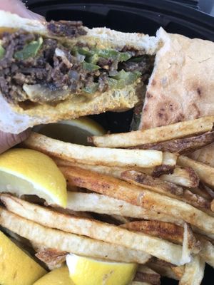 philly cheesestek waz aaaite at Heartbeet in Houston