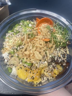Build your own tofu bowl, regular size   at Pokebar in San Juan