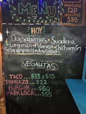 menú   at Malas Hierbas - Maybe closed in Xalapa