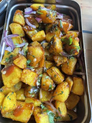 Tamarind fries  at Mowgli in Leeds