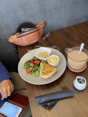 Quiche and salad  at Woodies in Paddock Wood