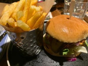 Vegan Motherclucker Burger at Turtle Bay in Birmingham