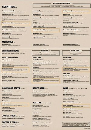 Menu1 at Turtle Bay in Birmingham