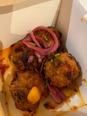 Corn fritters at Turtle Bay in Birmingham