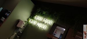 Neon deco at Theory in Levallois-perret