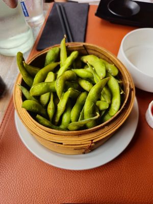 Edamame beans at Marpha Sushi & Nepali Kitchen in Bruges