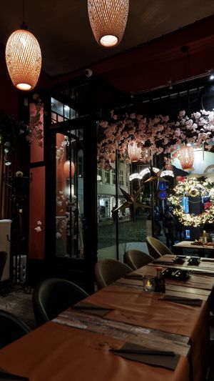 Decor at Marpha Sushi & Nepali Kitchen in Bruges