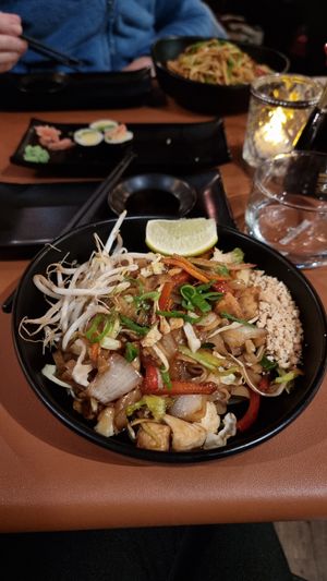 Pad thai at Marpha Sushi & Nepali Kitchen in Bruges