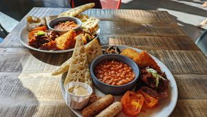 Full English breakfasts at Vegan House in Chester