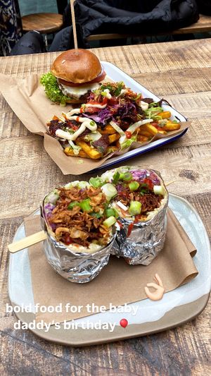 Burger, dirty fries & a doner   at Vegan House in Chester