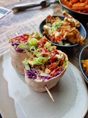 Doner wrap at Vegan House in Chester