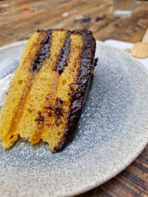 Jaffa cake cake at Vegan House in Chester